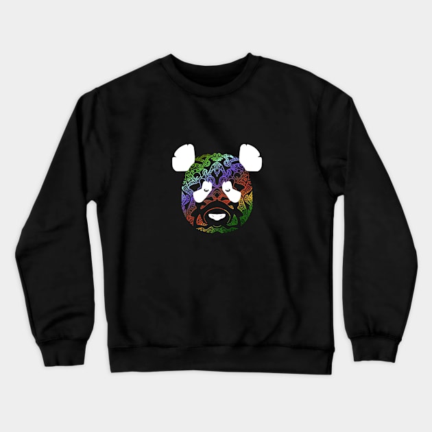 colorful panda face (version 1) Crewneck Sweatshirt by TomiAx